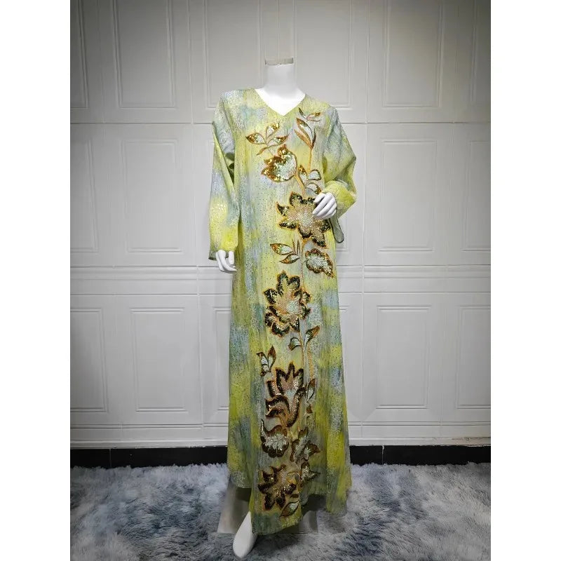 Women's Sequin-Accent Occasion Kaftan