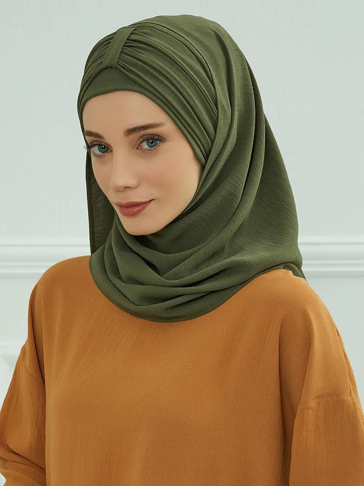 Hijab with Integrated Undercap