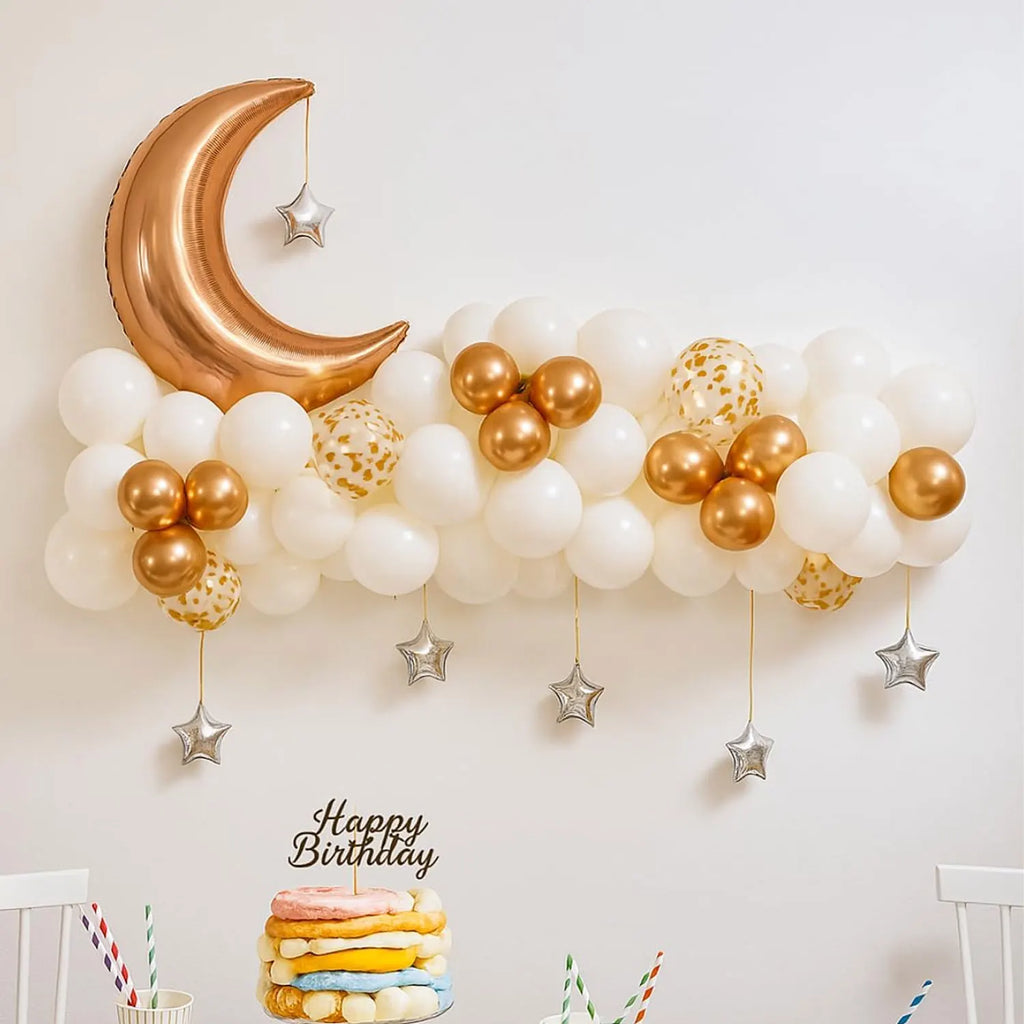 Eid Mubarak Crescent & Star Balloon Decorations