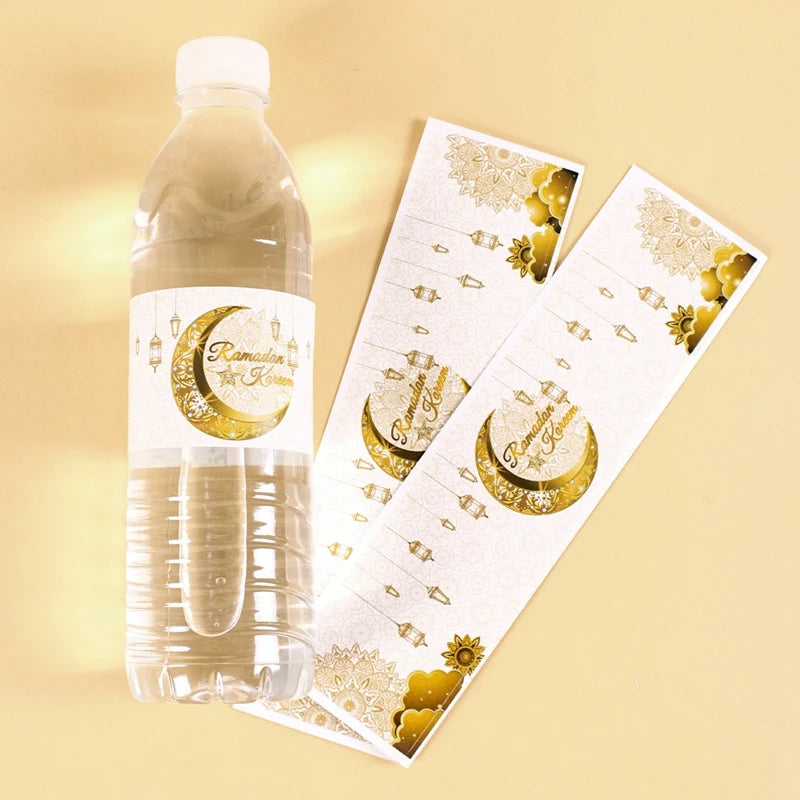 Eid Mubarak Water Bottle Labels – 10 Pieces