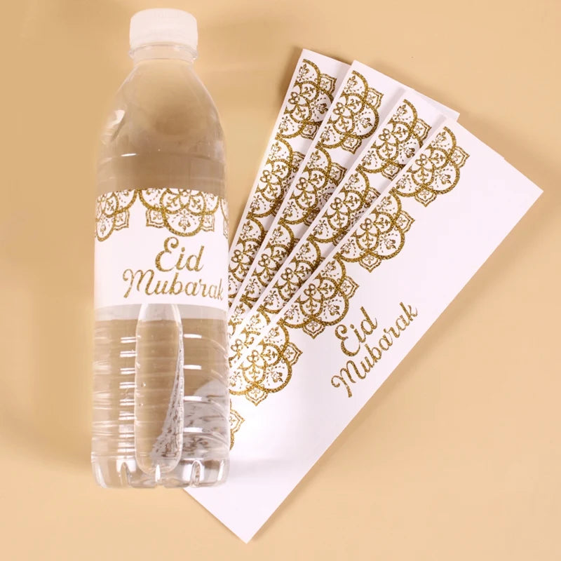Eid Mubarak Water Bottle Labels – 10 Pieces