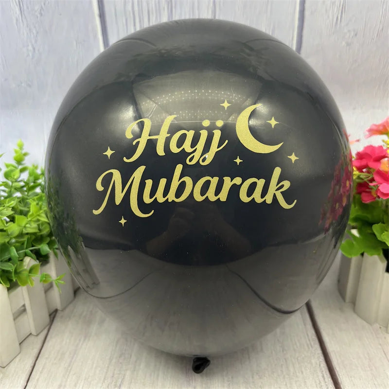 Hajj Mubarak Balloon Decorations – 10 Pack