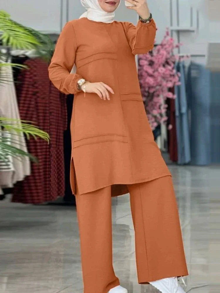 Women's Long Shirt & Pants Set