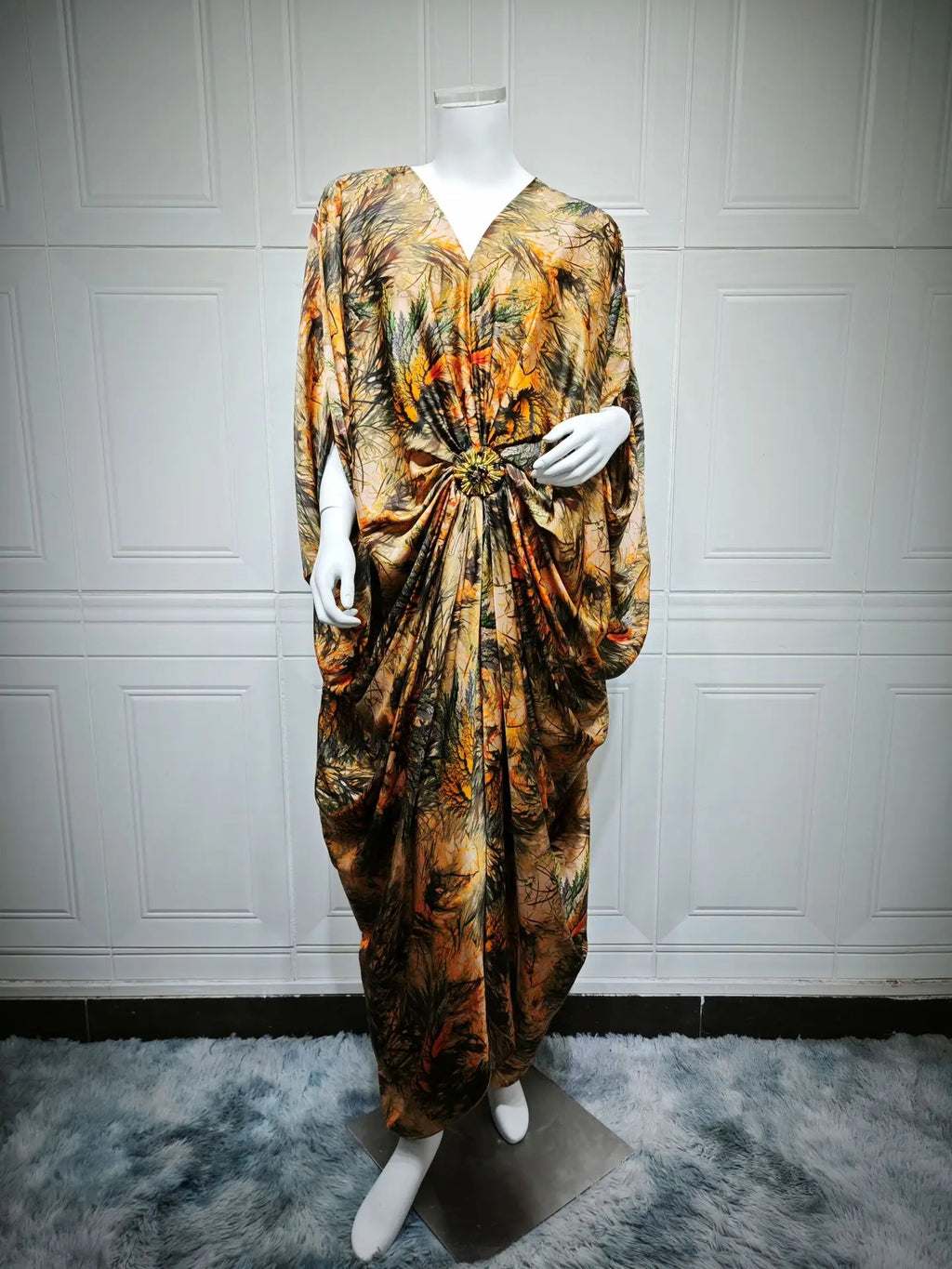 Women's Printed V-Neck Kaftan