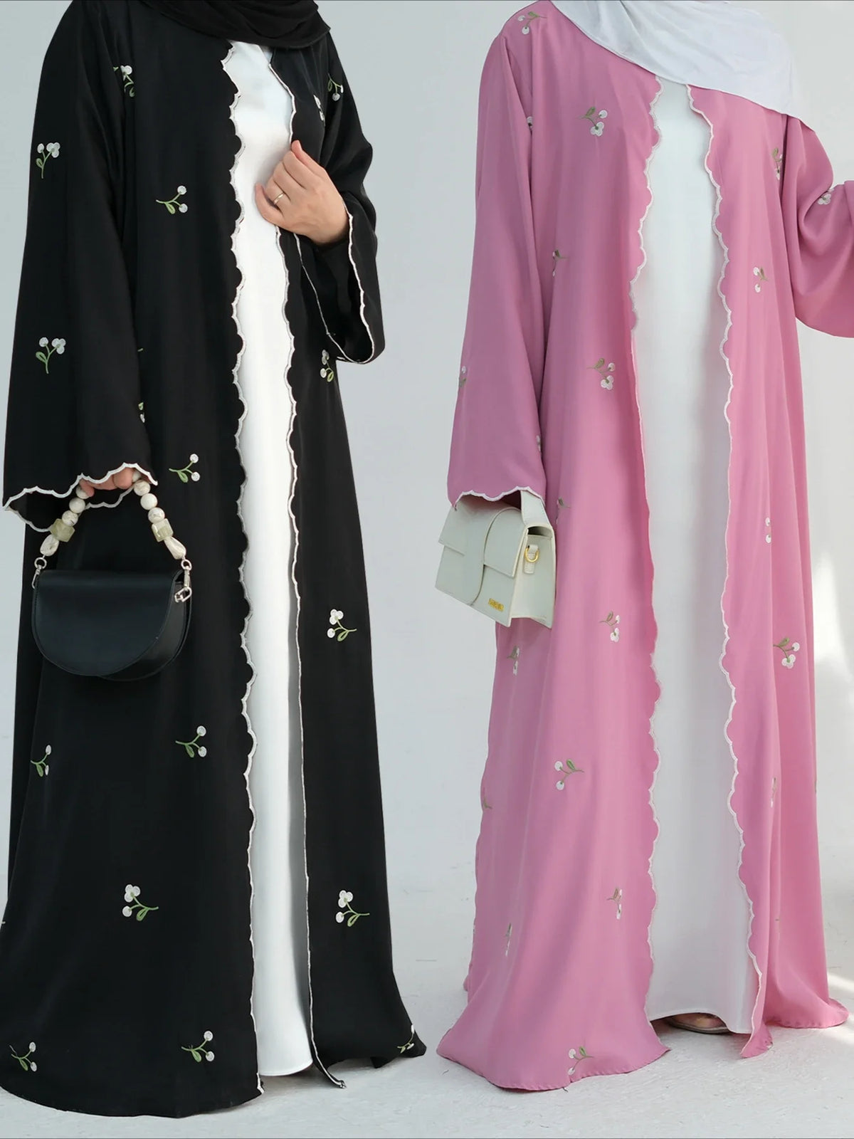 Women's Embroidered Open Abaya