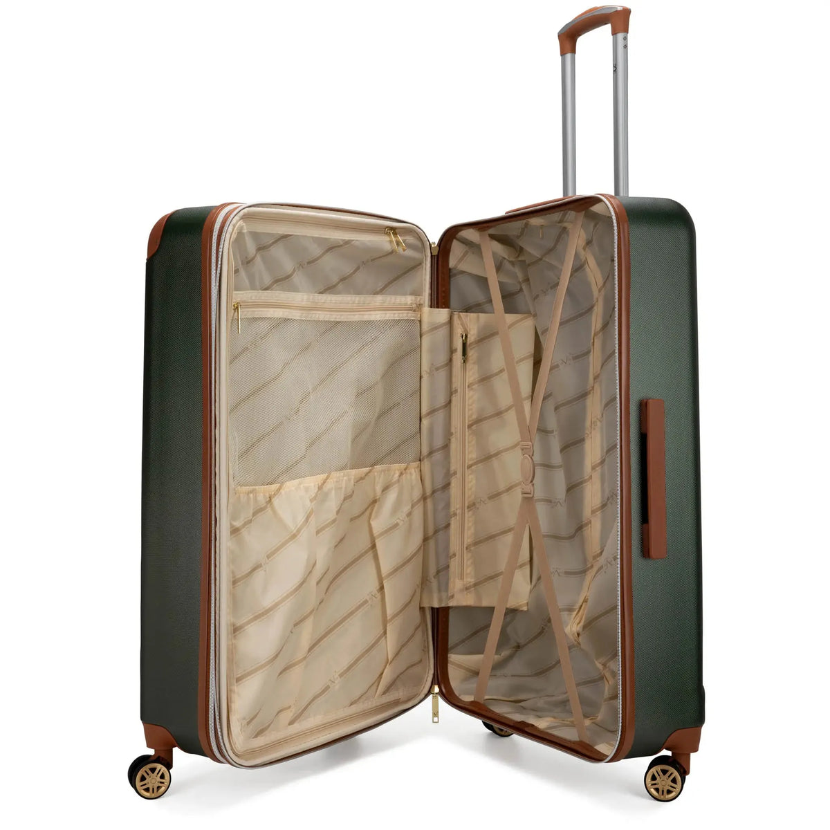 Vintage 3 Piece Expandable Retro Luggage Set