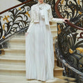 Crystal Embellished Jacket & Pleated Inner Dress Set (MS305)