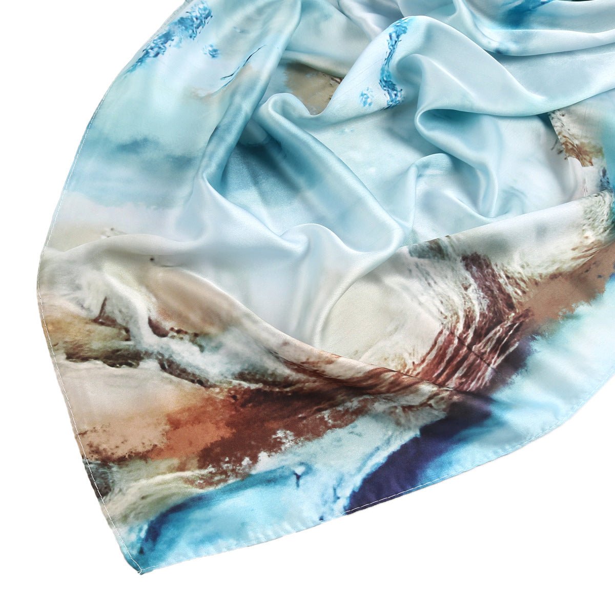 Elegance Satin Marble Print Hijab (MH172)