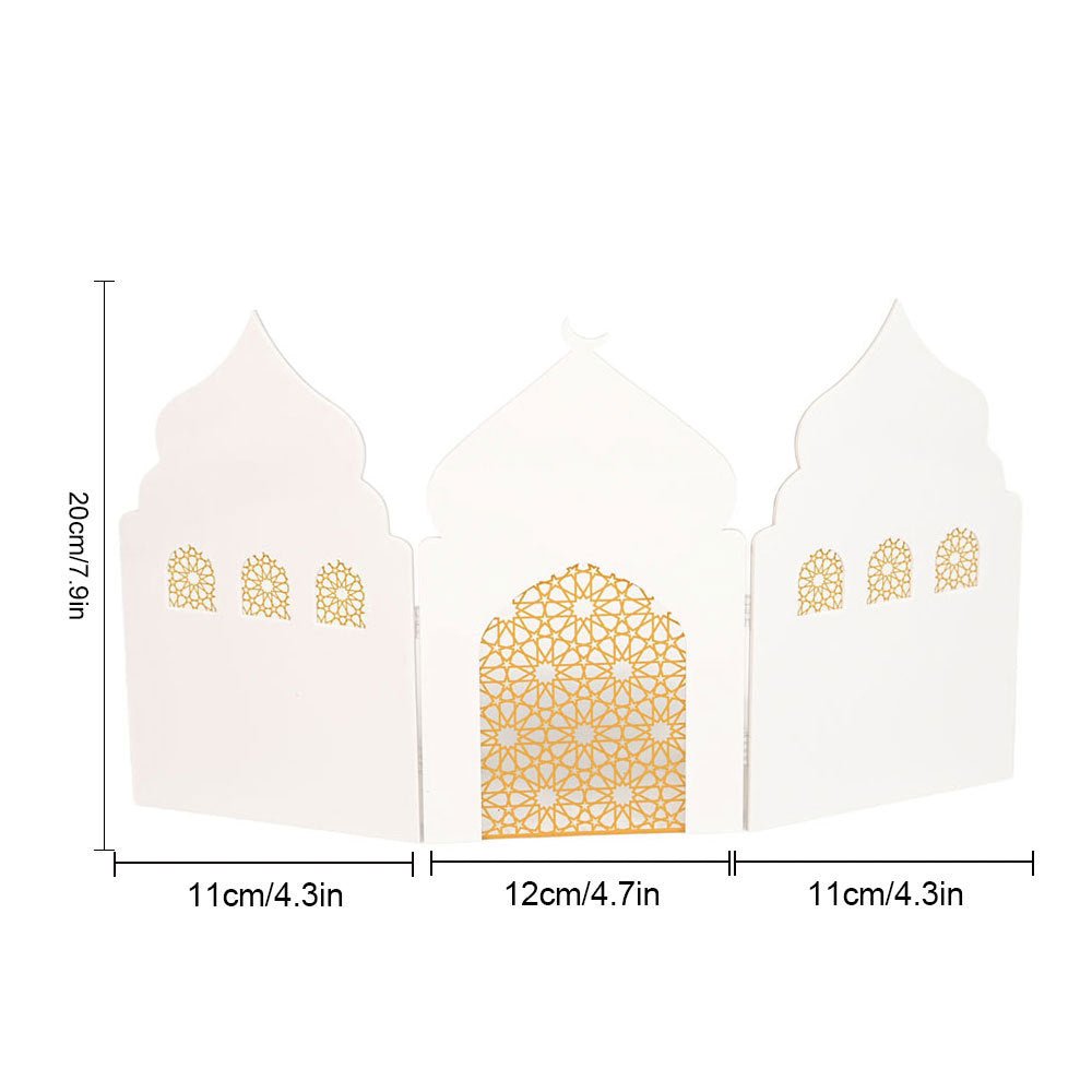 Islamic Acrylic Folding Screen Hollow Pattern Desktop Decor (MAC402)