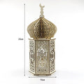 MR023 Eid Mubarak LED Wooden Lantern Ramadan Decoration