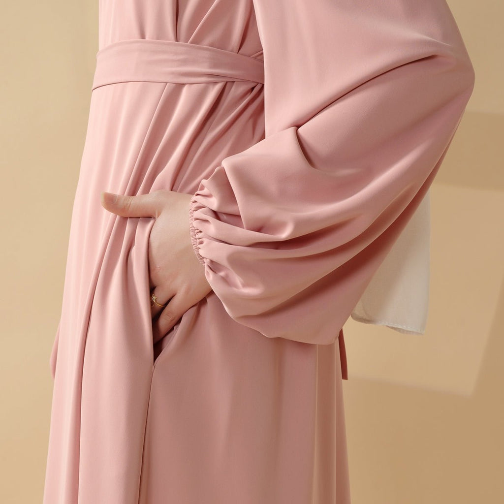 Candy Color Pleated Abaya | Must-have Essential Basic Dress (MA142)