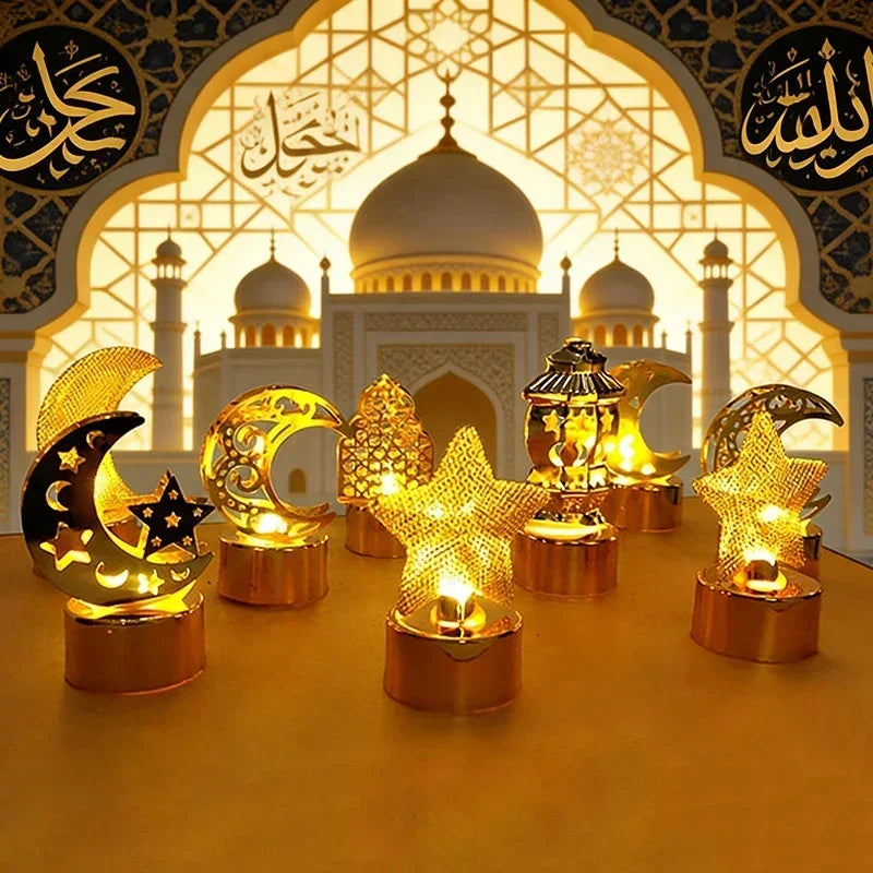 Ramadan Lamp - Star and Moon Ceramic Desk
