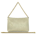 Italian Genuine Basketweave-Embossed Suede Crossbody Bag | Bergamo